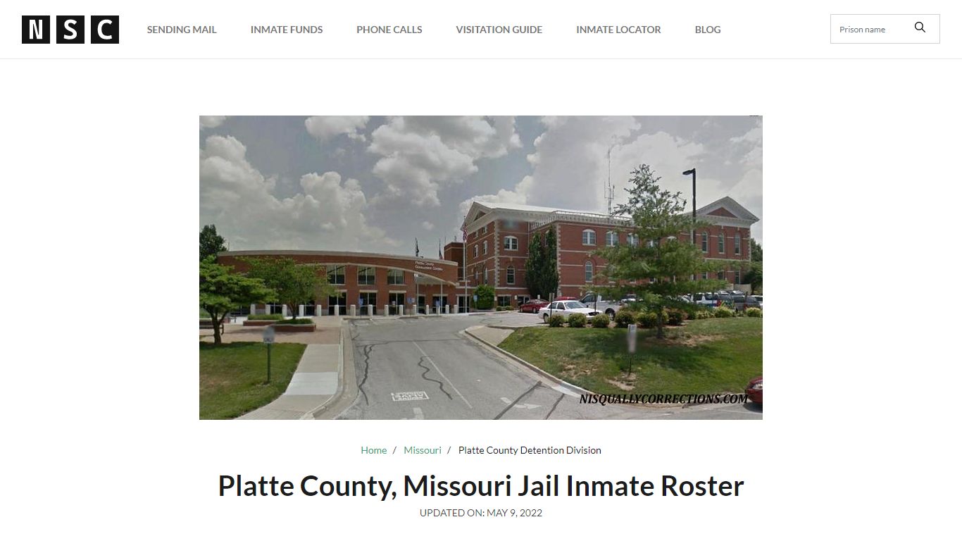 Platte County, Missouri Jail Inmate Roster