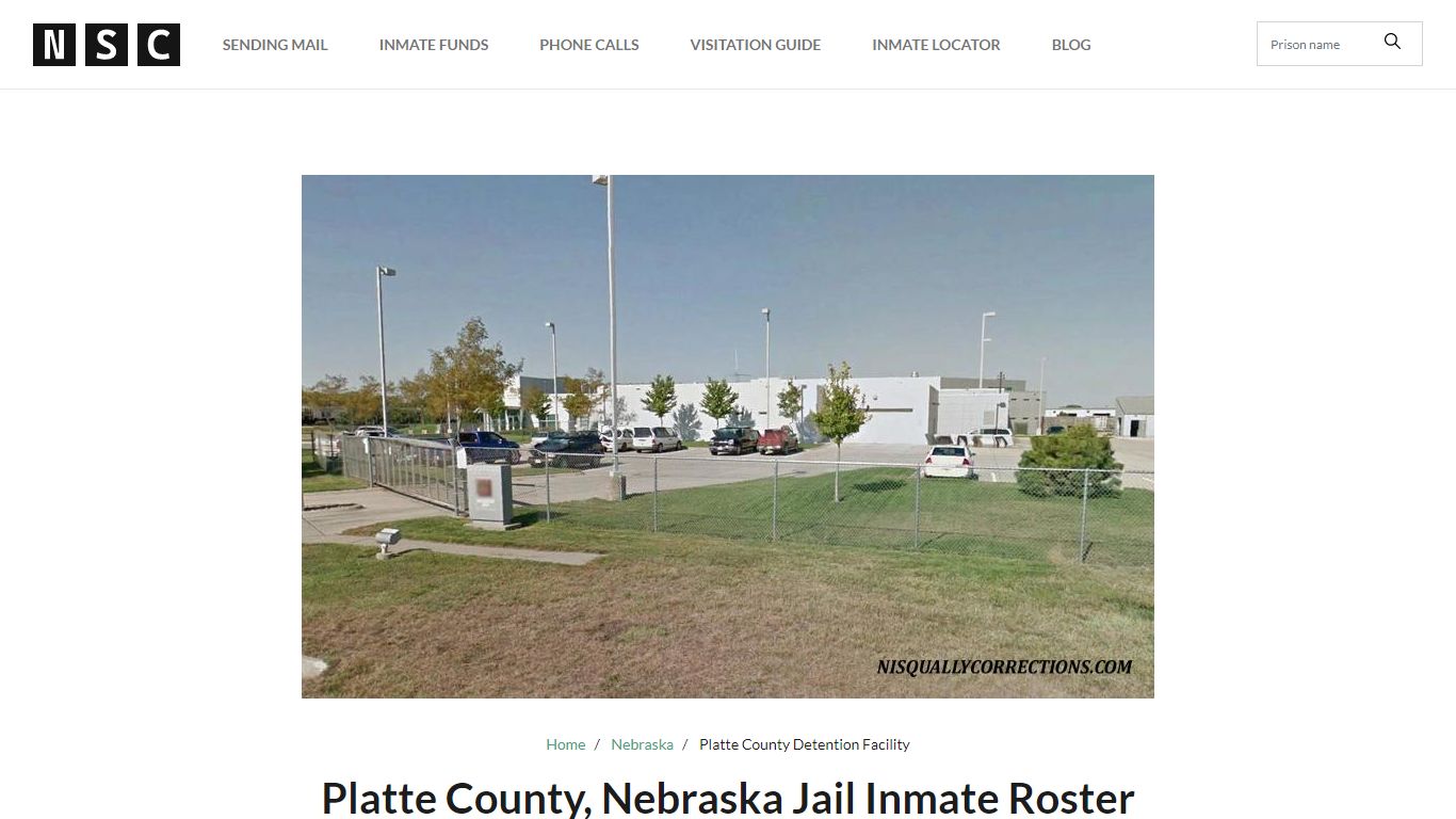 Platte County, Nebraska Jail Inmate Roster